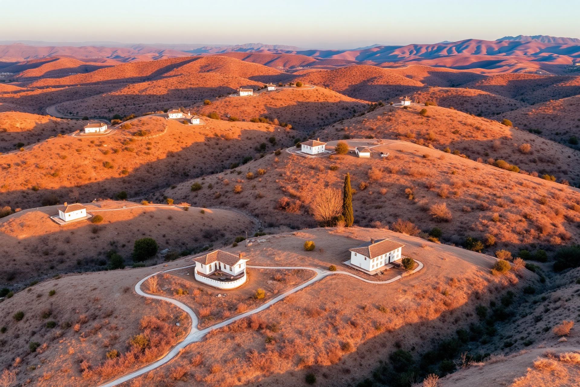 Vista aérea de la Finca El Cerrado, Campanillas